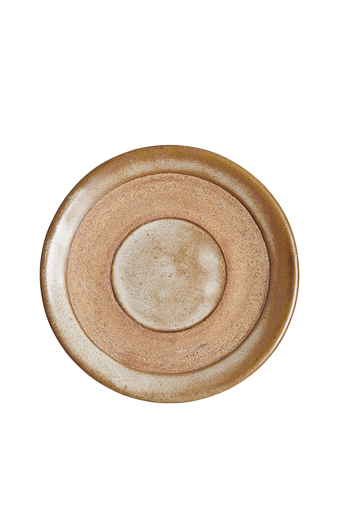 Half-glaze ceramic tea cup (sand brown)