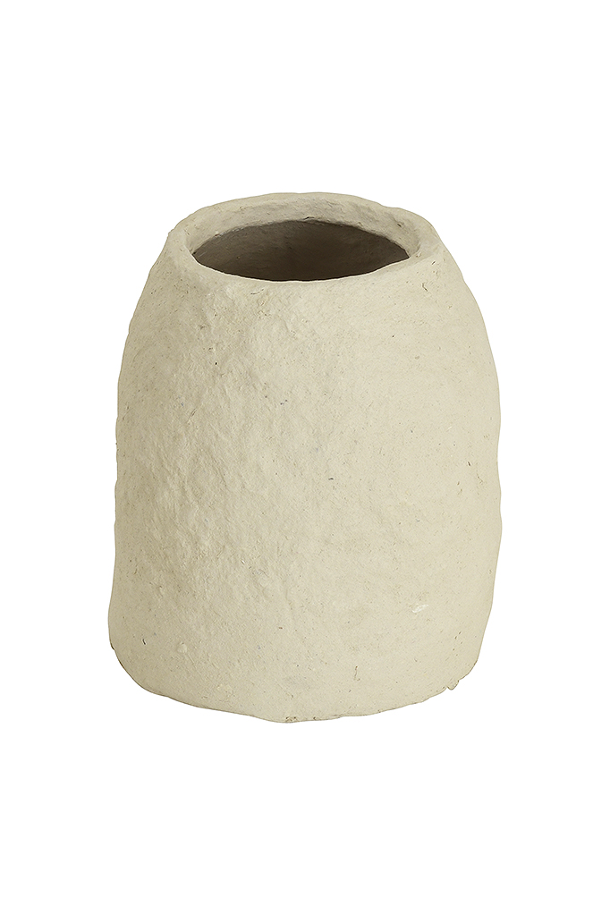 Paper Mache Cylinder Bowl in Natural finish