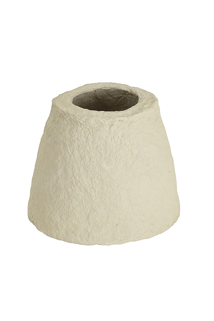 Paper Mache Cylinder Bowl in Natural finish