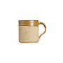 Half-glaze ceramic coffee cup (sand brown)