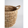 Caterpillar round basket natural brown