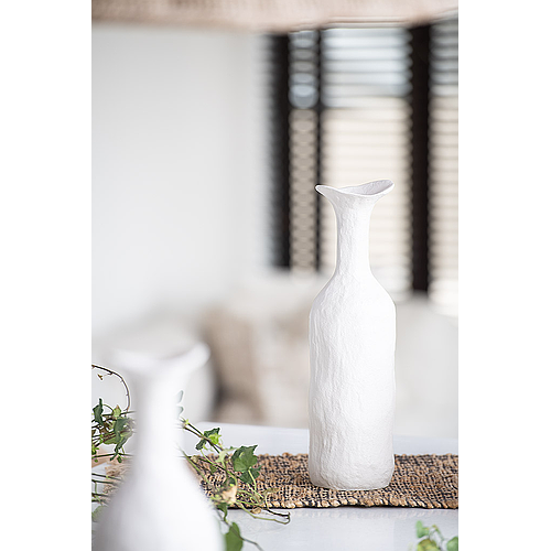 Aluminium white flower vase 