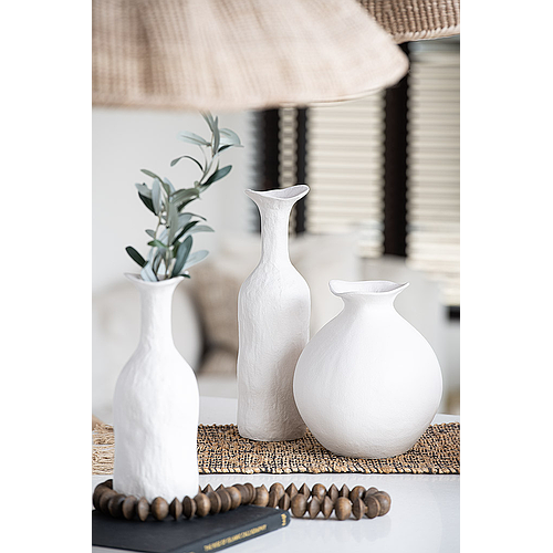 Aluminium white flower vase 