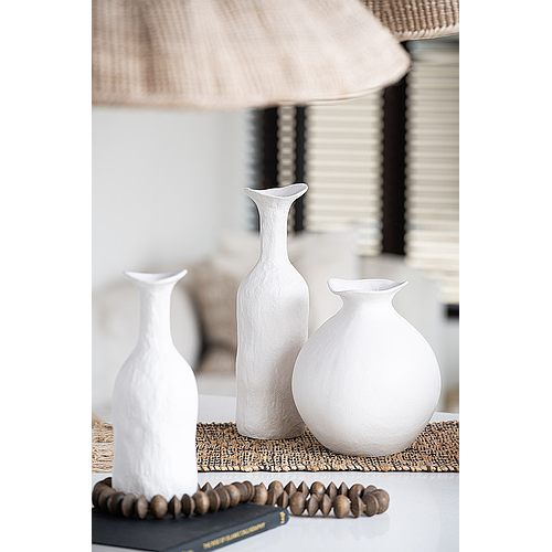 Aluminium white flower vase 