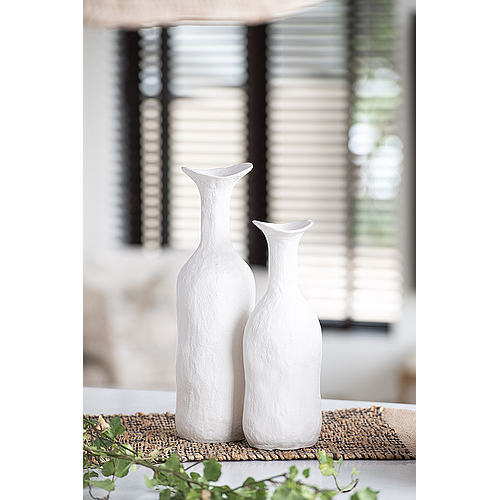Aluminium white flower vase 