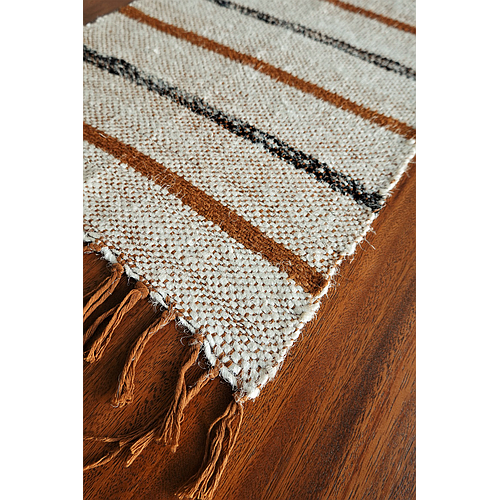 TAN STRIPED TABLE RUNNER
