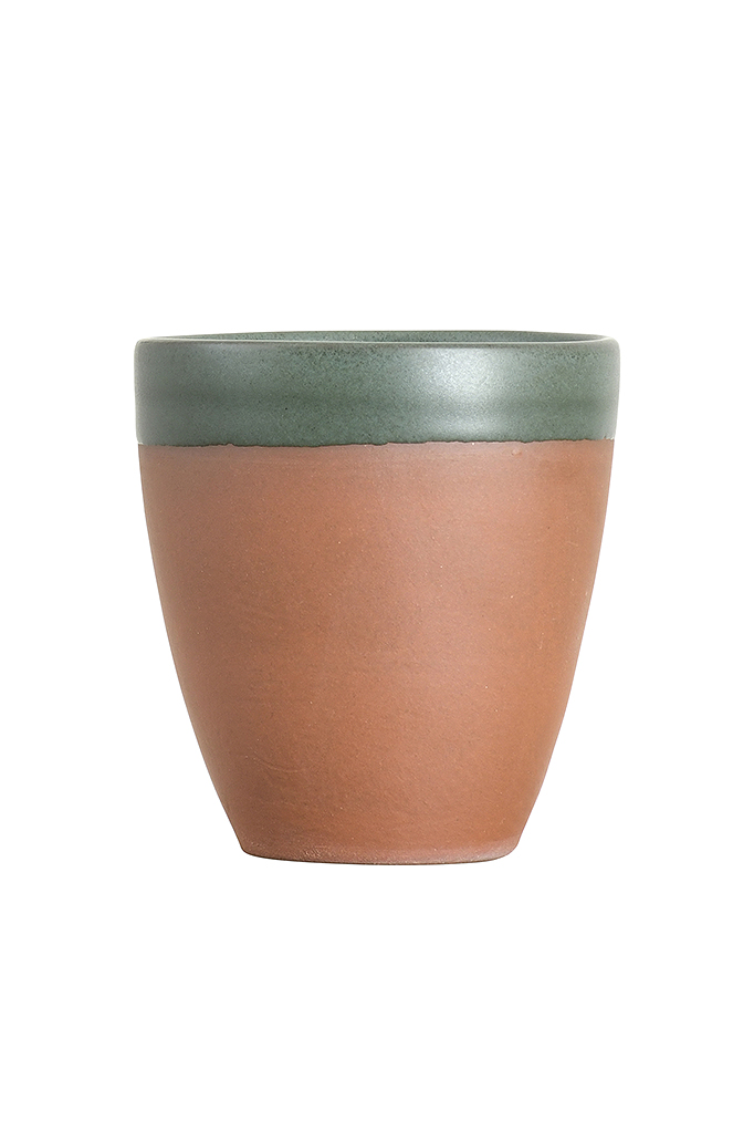 Terracotta Green Espresso Cups Set of 4