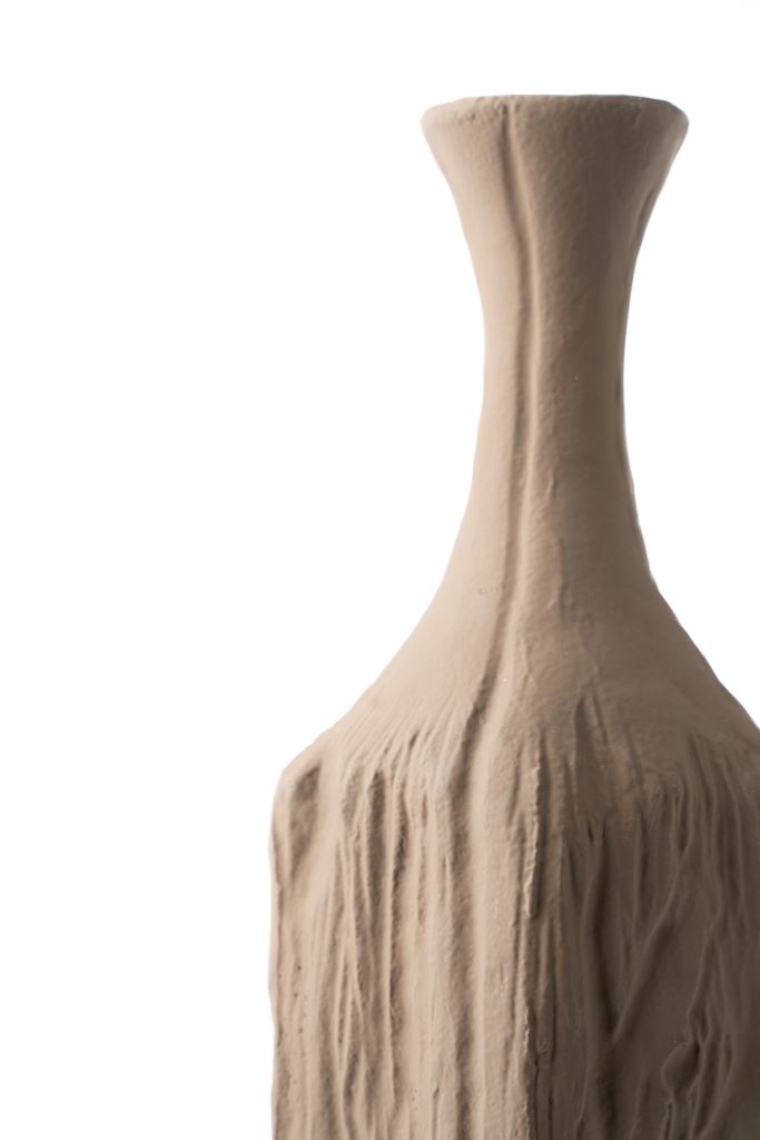 ALUMINIUM CHARCOAL VASE