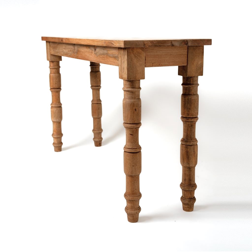 VINTAGE MANGO WOOD CONSOLE TABLE (130X40X77)