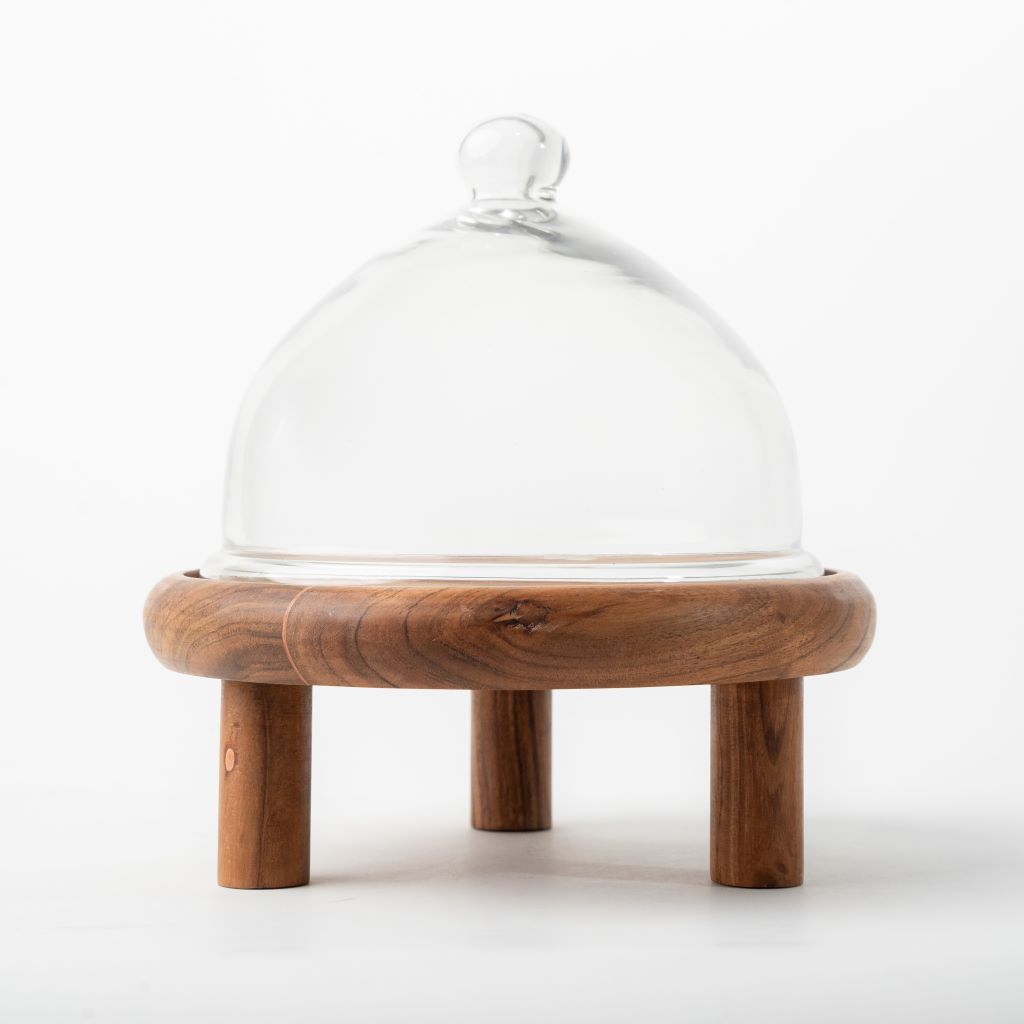 Cake stands with glass cover