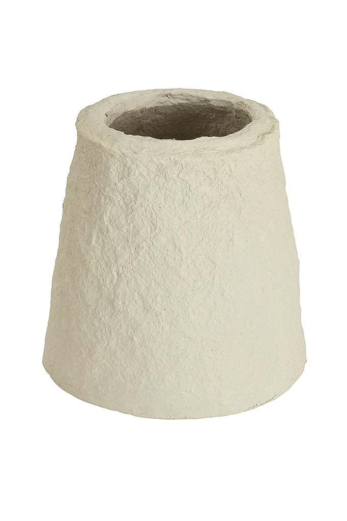 Paper Mache Cylinder Bowl in Natural finish
