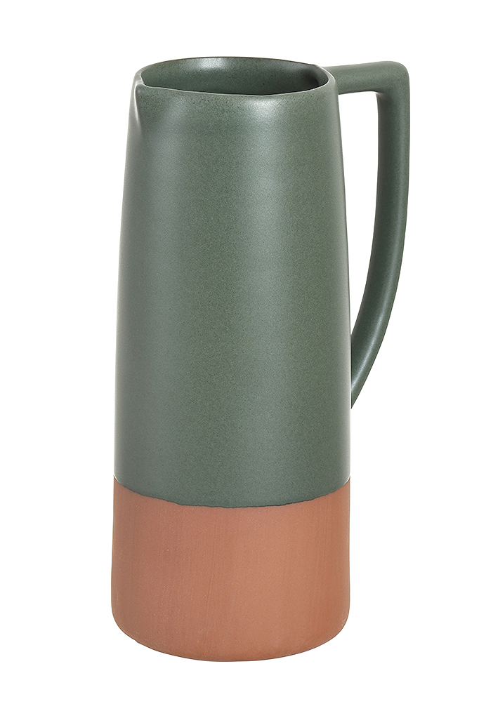 Terracotta Green Jug