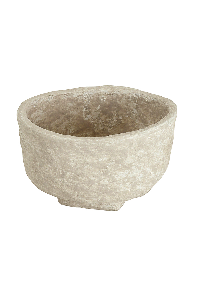 Paper Mache rugged bowl with base