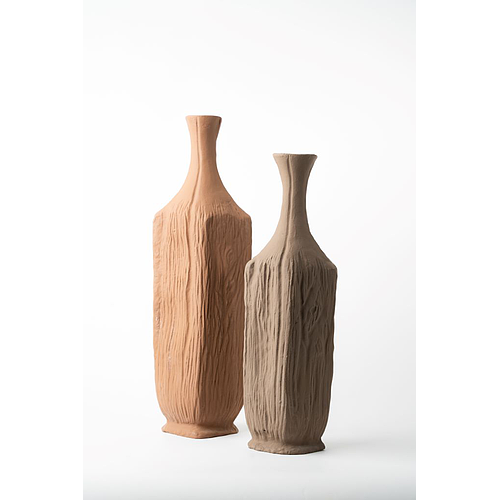 ALUMINIUM CHARCOAL VASE