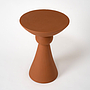 LIME PLASTER TERRACOTTA SIDE TABLE (36x36x50 cm)