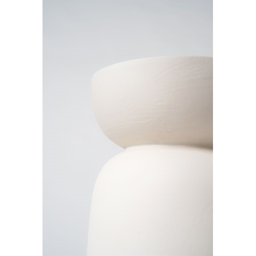 LIME PLASTER WHITE SIDE TABLE (35X35X44 cm)