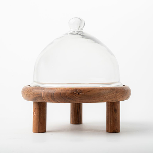 Cake stands with glass cover
