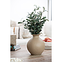 ALUMINIUM FLOWER VASE ROUND - BEIGE