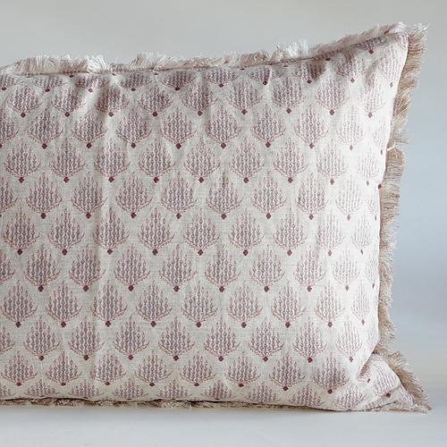 Linen Cushion Cover with Candleholders
