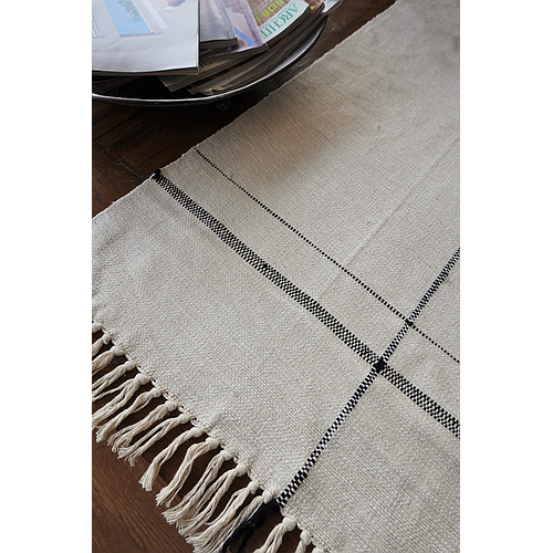 OFFWHITE CROSS STRIPED TABLE RUNNER