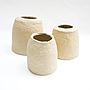Paper Mache Cylinder Bowl in Natural finish