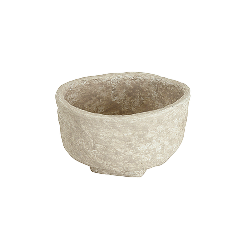 Paper Mache rugged bowl with base