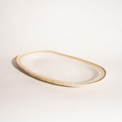 Aura Ceramic Oval Salad Platter 30 cm diameter